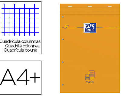 bloc-bureau-oxford-orange-audit-a4-agraf-couverture-pellicul-e-21x32cm-80-feuilles-d-tachables-80g-r-glure-colonnes