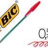 STYLO-BILLE BIC CRISTAL ACRITU RE MOYENNE 0.5MM ENCRE CLASSIQUE BILLE INDAFORMABLE CAPUCHON COULEUR ENCRE ROUGE