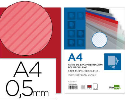 plat-couverture-liderpapel-ppl-ray-lignes-diagonales-0-5mm-a4-dossier-reliure-rouge-bo-te-100-unit-s