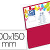 CARTE OXFORD VÉLIN 100X150MM 2 40G COLORIS ROUGE ÉTUI 25U