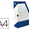 PORTE-REVUES FAST CARTON BLANC PAN COUPA 335X250X80MM IMPRESSION COULEUR VERNIE 2 TROUS DE PRAHENSION LIVRA APLAT BLEU