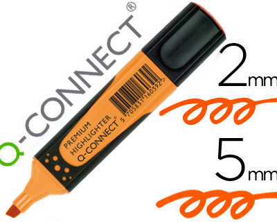 surligneur-q-connect-premium-p-ointe-biseautae-encre-base-eau-corps-couleur-encre-grip-caoutchouc-capuchon-clip-orange