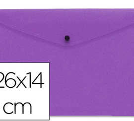 pochette-enveloppe-liderpapel-polypropylene-180-microns-260x140mm-50f-fermeture-bouton-rasistant-transparent-violet