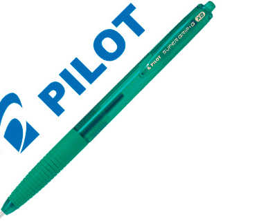 stylo-bille-pilot-super-grip-g-r-tractable-pointe-extra-large-coloris-vert